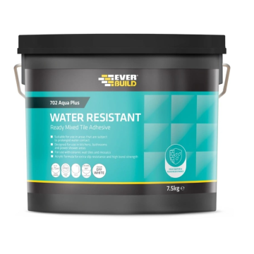 Everbuild 702 Aqua Plus Water Resistant Tile Adhesive 7.5kg