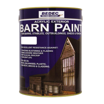Bedec Barn Paint Satin White 5L 