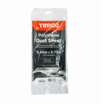 Timco Polythene Dust Sheet 3.65m x 2.75m 