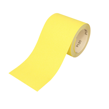 Timco Sandpaper Roll - 120 Grit - Yellow - 115mm x 10m 