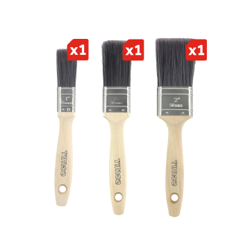 Timco Professional Synthetic Paint Brush Mixed Set (3 Pcs)