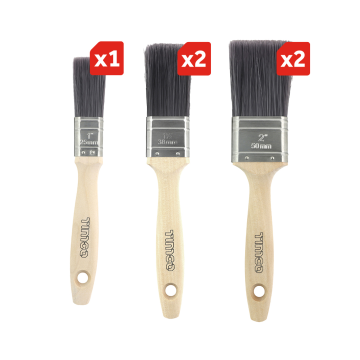Timco Professional Synthetic Paint Brush Mixed Set 5Pcs