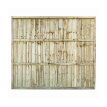 FULLY FRAMED FEATHEREDGE FENCE PANEL 1.5M GREEN