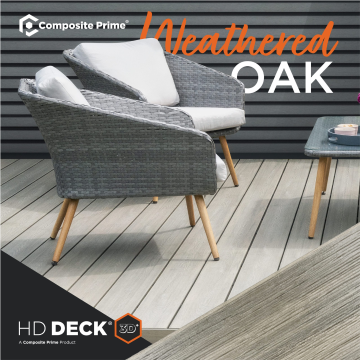 COMPOSITE PRIME HD 3D WEATHERED OAK BULLNOSE
