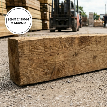 Sawn Brown Sleeper 95mm x 195mm x 2400mm 