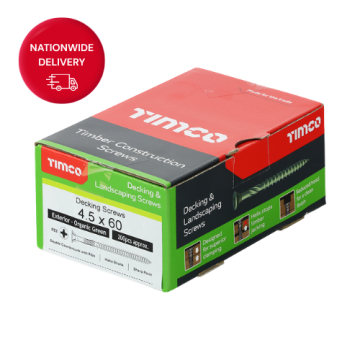 Timco Decking Screws - PZ - Double Countersunk - Exterior - Green 60mm x 4.5mm (Box of 200) 