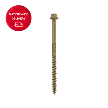 Timco Timber Frame Construction & Landscaping Screws - Hex - Exterior - Green Organic 6.7 x 100mm (Box of 50)