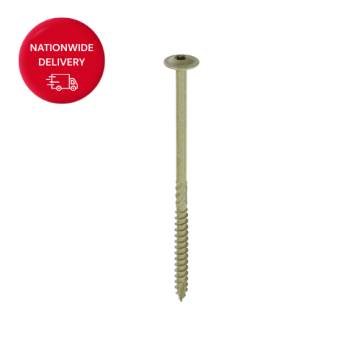 Timco Timber Frame Construction & Landscaping Screws - Wafer - Exterior - Green Organic 6.7 x 125mm (Box of 50)