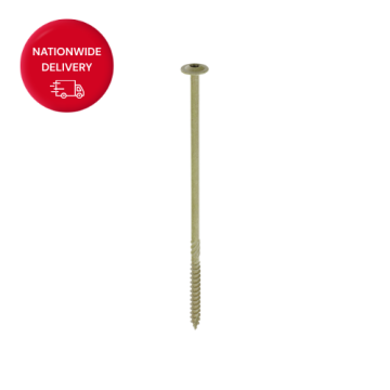 Timco Timber Frame Construction & Landscaping Screws - Wafer - Exterior - Green Organic 6.7 x 175mm (Box of 50)