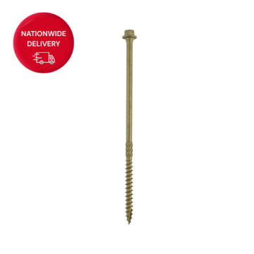 Timco Timber Frame Construction & Landscaping Screws - Hex - Exterior - Green Organic 6.7 x 150mm (Tub of 250)