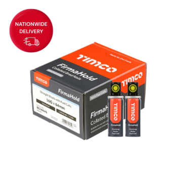 FirmaHold Collated Brad Nails & Fuel Cells - 16 Gauge - Straight - Galvanised 16g x 64/2BFC