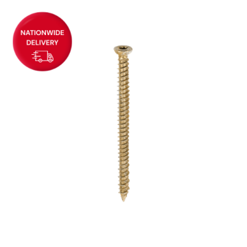 Timco Concrete Screws - TX - Flat Countersunk - Yellow 7.5 x 100mm (Box of 100)