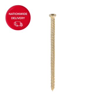 Timco Concrete Screws - TX - Flat Countersunk - Yellow 7.5 x 130mm (Box of 100) 