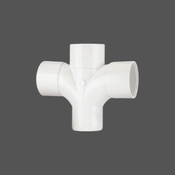 50MM SOLVENT 92 1/2º SOLVENT WELD CROSS TEE