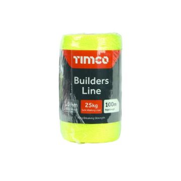 Timco Yellow Builders Line Tube (1.5mm x 100m)