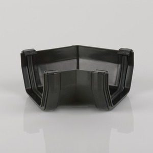 Brett Martin 114mm Squarestyle PVCu Fabricated Gutter Angle Black