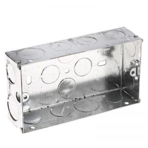 Metal Back Box Double 25mm