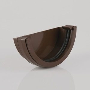 Brett Martin 112mm Roundstyle PVCu External Stopend Brown