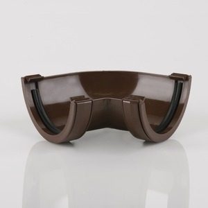 Brett Martin 112mm Roundstyle PVCu 120° Gutter Angle Brown