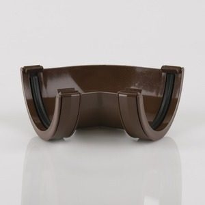 Brett Martin 112mm Roundstyle PVCu 135° Gutter Angle Brown