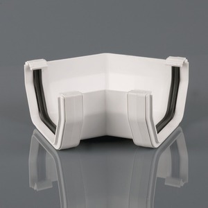 Brett Martin 114mm Squarestyle PVCu Fabricated Gutter Angle White
