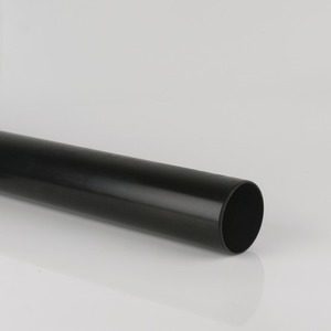 Brett Martin 110mm Push Fit PVCu Plain Ended 3m Pipe Black