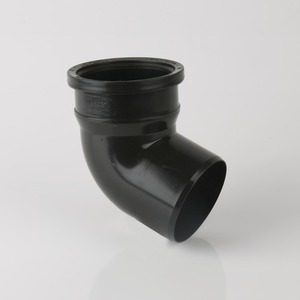 Brett Martin 110mm Push Fit PVCu 112° Single Socket Bend Black