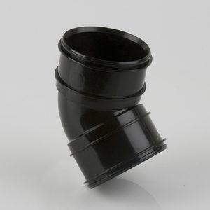 Brett Martin 110mm PVCu 135° Double Solvent Weld Socket Bend Black