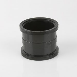 Brett Martin 110mm Push Fit PVCu Double Socket Slip Coupler Black