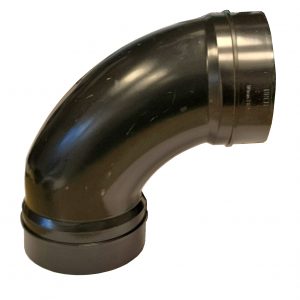 Brett Martin 110mm PVCu 92° Double Solvent Weld Socket Bend Black