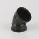 Brett Martin 110mm Push Fit PVCu 92° Double Socket Bend Black