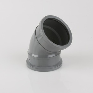 Brett Martin 110mm Push Fit PVCu 135° Double Socket Bend Grey