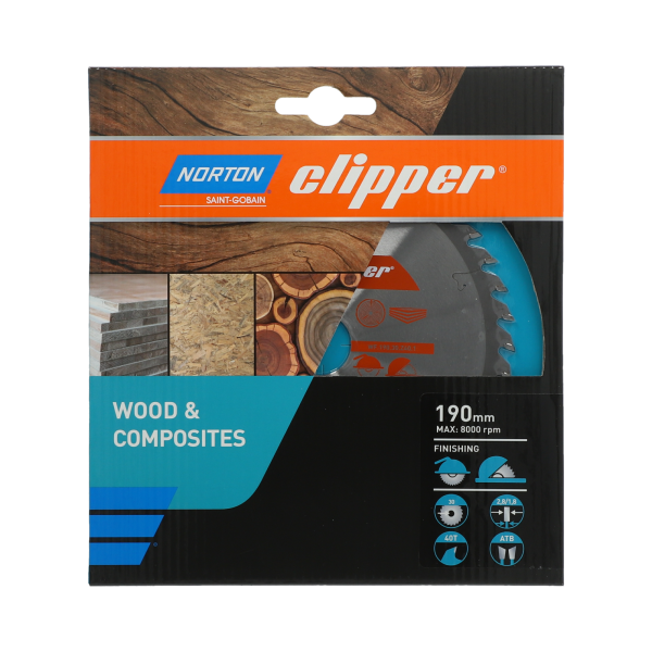 Clipper Pro Wood Blade 190mm x 2 ,8/1 , 8x20 Z4