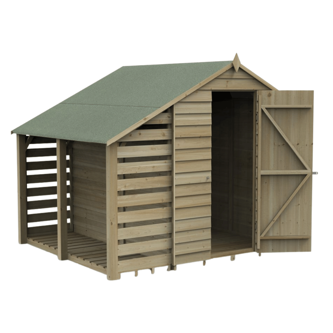SHED OVERLAP P/TREATED 5 X 7FT APEX NO WINDOW