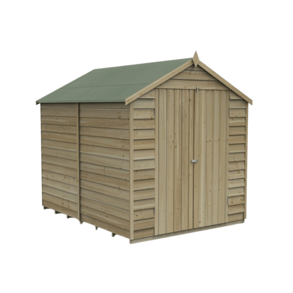 Apex Shed Overlap Pressure Treated 6ft x 8ft No Window