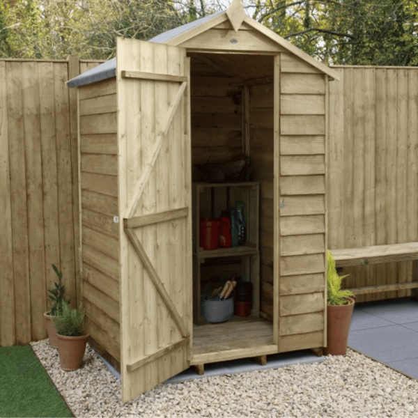 Apex Shed Overlap Pressure Treated 4ft x 3ft No Window