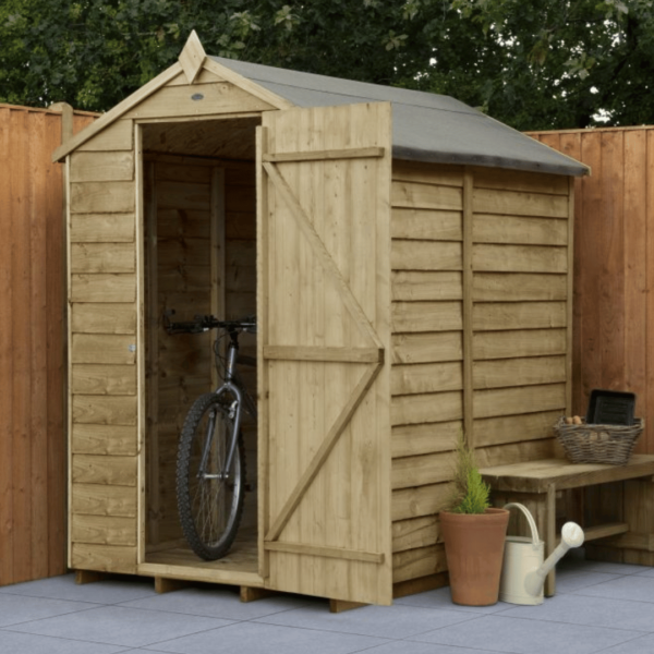 Apex Shed Overlap Pressure Treated 6ft x 4ft No Window