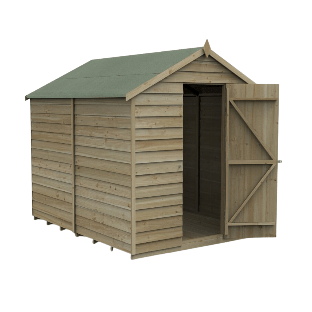 Apex Shed Overlap Pressure Treated 8ft x 6ft No Window