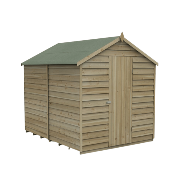 Apex Shed Overlap Pressure Treated 8ft x 6ft No Window