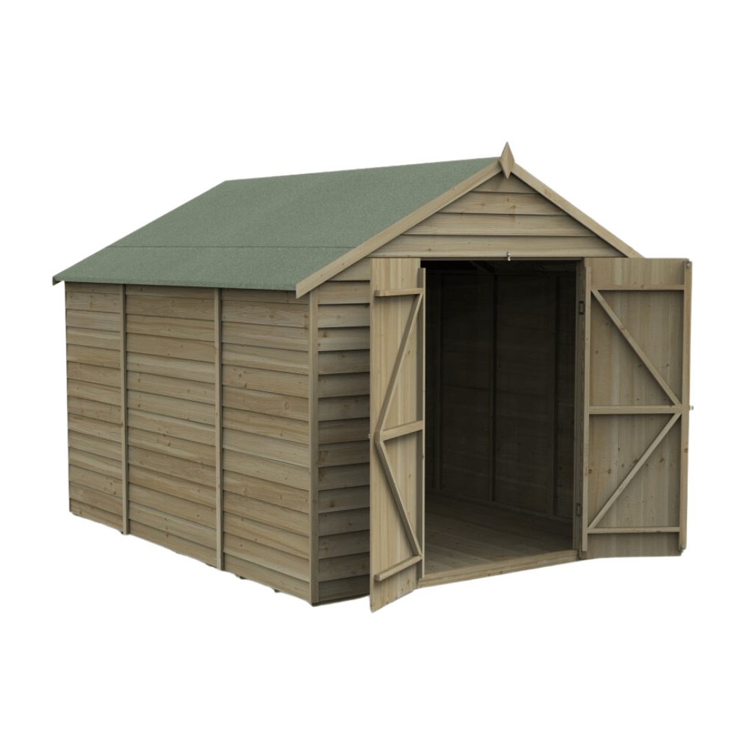 Apex Shed Overlap Pressure Treated 10ft x 8ft No Window