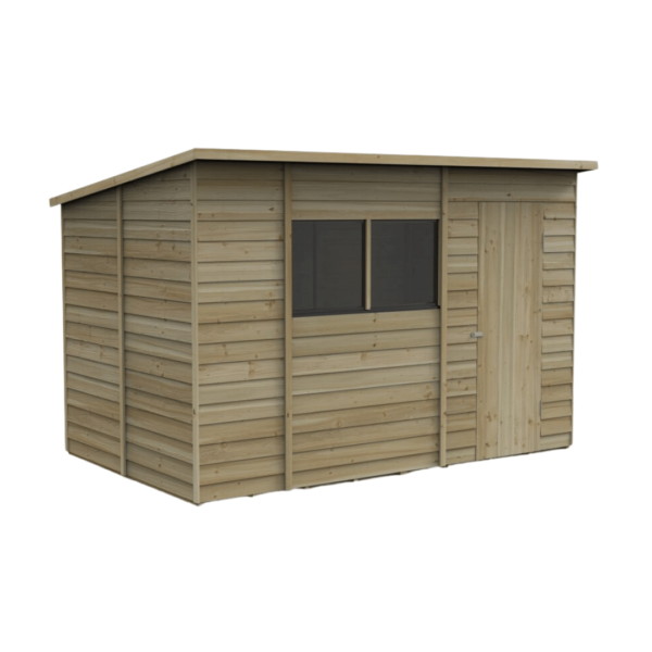 Overlap Pressure Treated Pent Shed 10x6