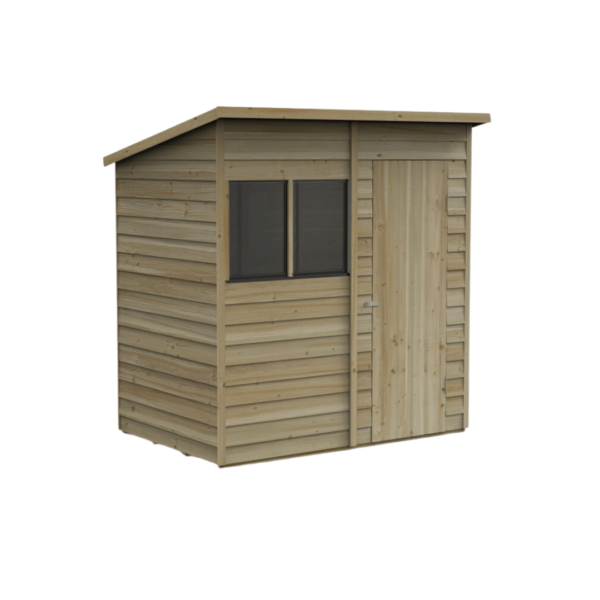 Overlap Pressure Treated Pent Shed 6x4