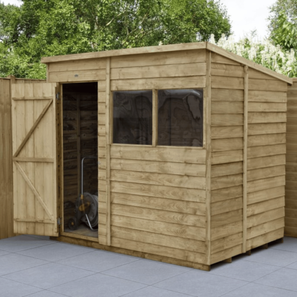 Overlap Pressure Treated 7x5 Pent Shed