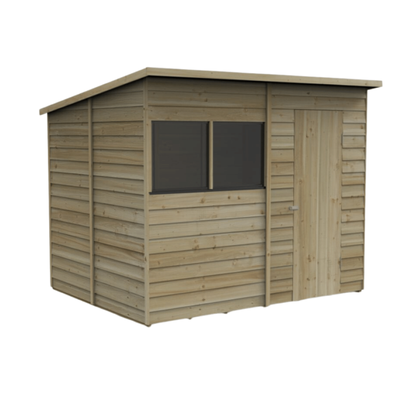 Overlap Pressure Treated Pent Shed 8x6