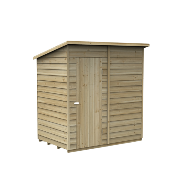 Overlap Pressure Treated Pent Shed 6x4 No Windows