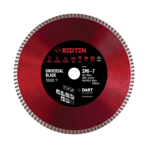 Dart Red Ten Trade Semi 7 Diamond Blade 115DM