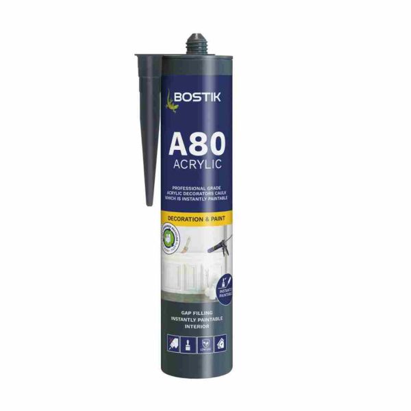 Bostik A80 Acrylic Dec Caulk White 310ML