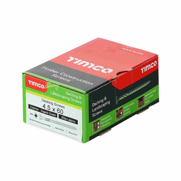Timco Decking Screws 60mm x 4.5mm Box 200