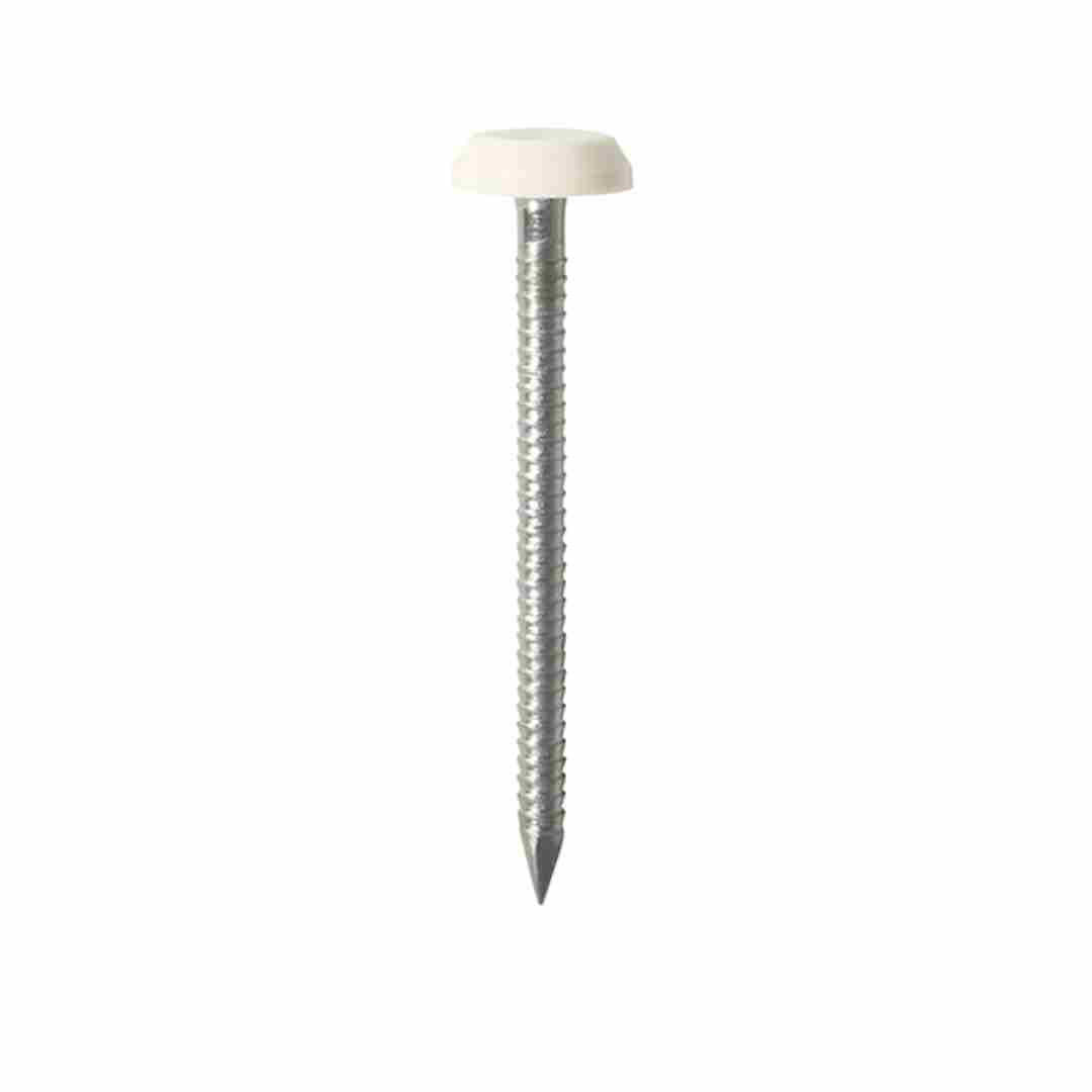 Polymer Headed Nails 50mm White (100)