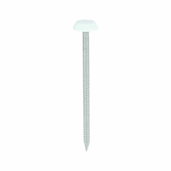 Polymer Headed Nails 65mm White (100)